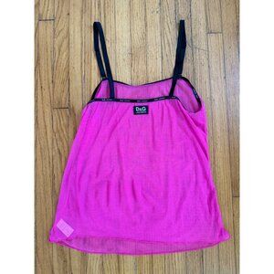 Vintage D&G Underwear Neon Pink Mesh Tank Top – Y2K